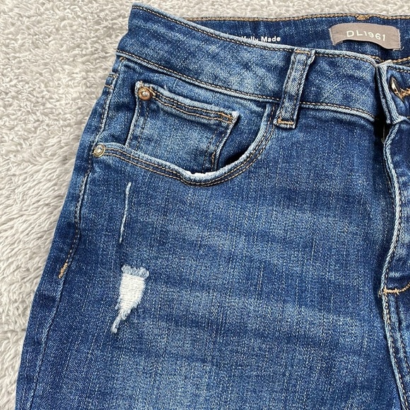 DL1961 Jeans Girls Big Kid 16 Chloe Skinny Medium Wash Stretch Denim Distressed - Picture 4 of 16